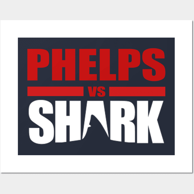 Phelps VS Shark Wall Art by teesmile